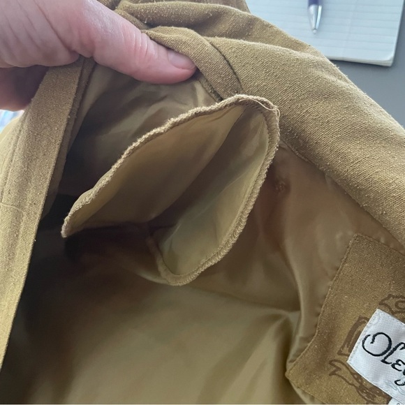 Oleg Cassini Vintage Open Front Jacket – 100% Silk, Gold Jeweled Front - Picture 8 of 13